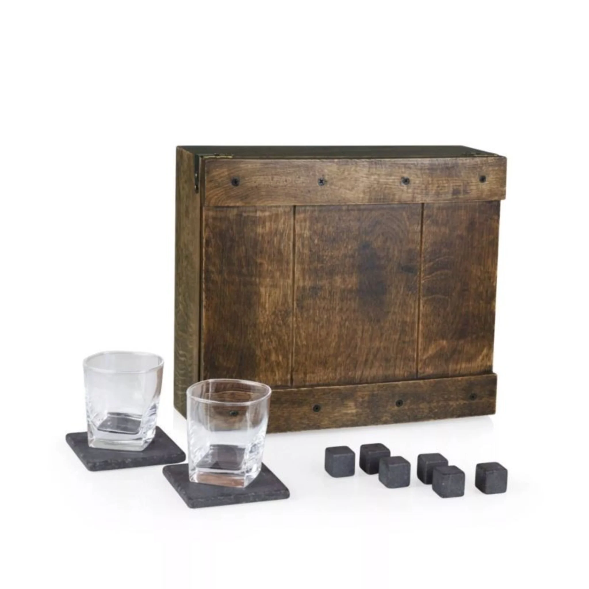 WHISKEY BOX GIFT SET, (OAK WOOD) - Image 2