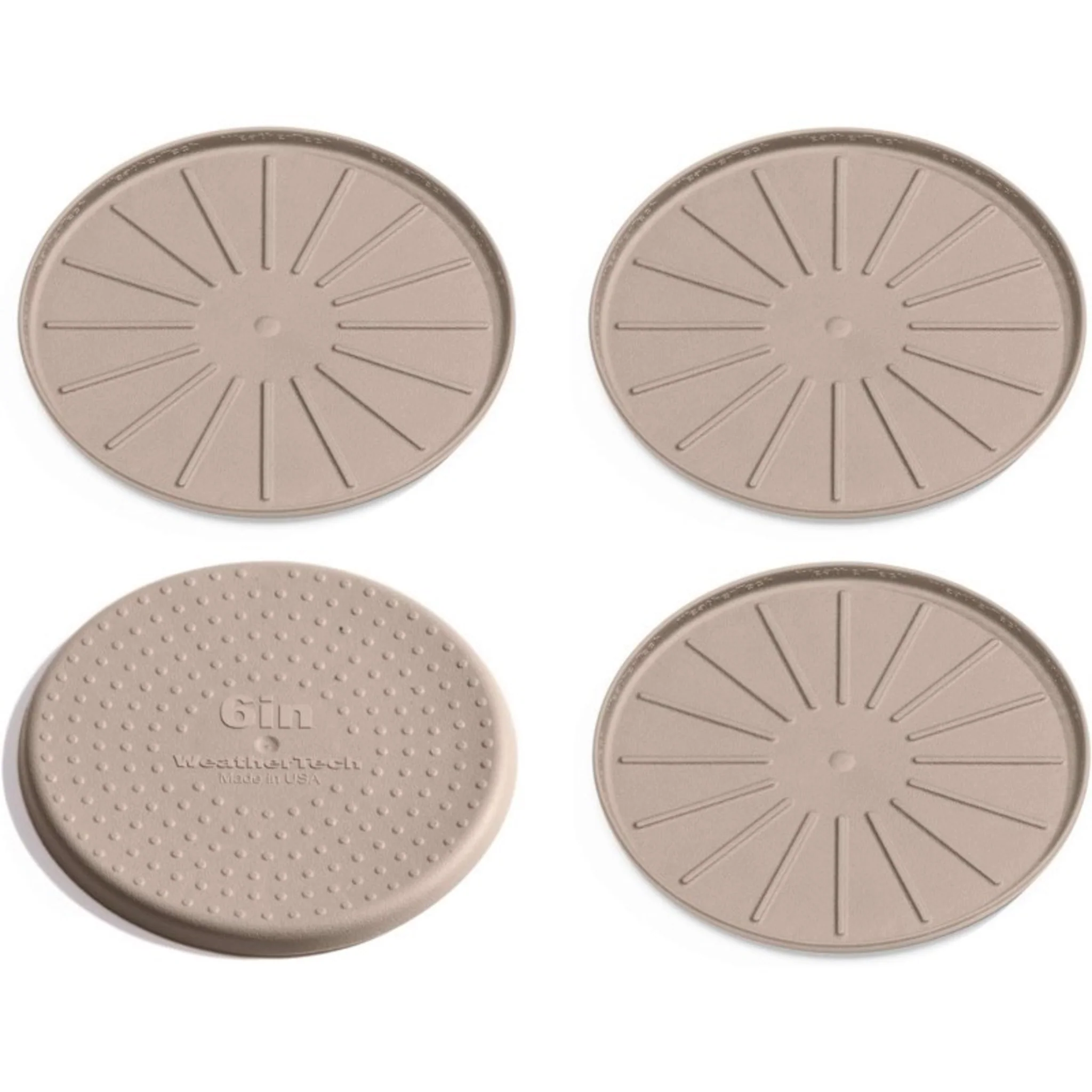6 INCH ROUND COASTERS SET - (TAN) - Image 2
