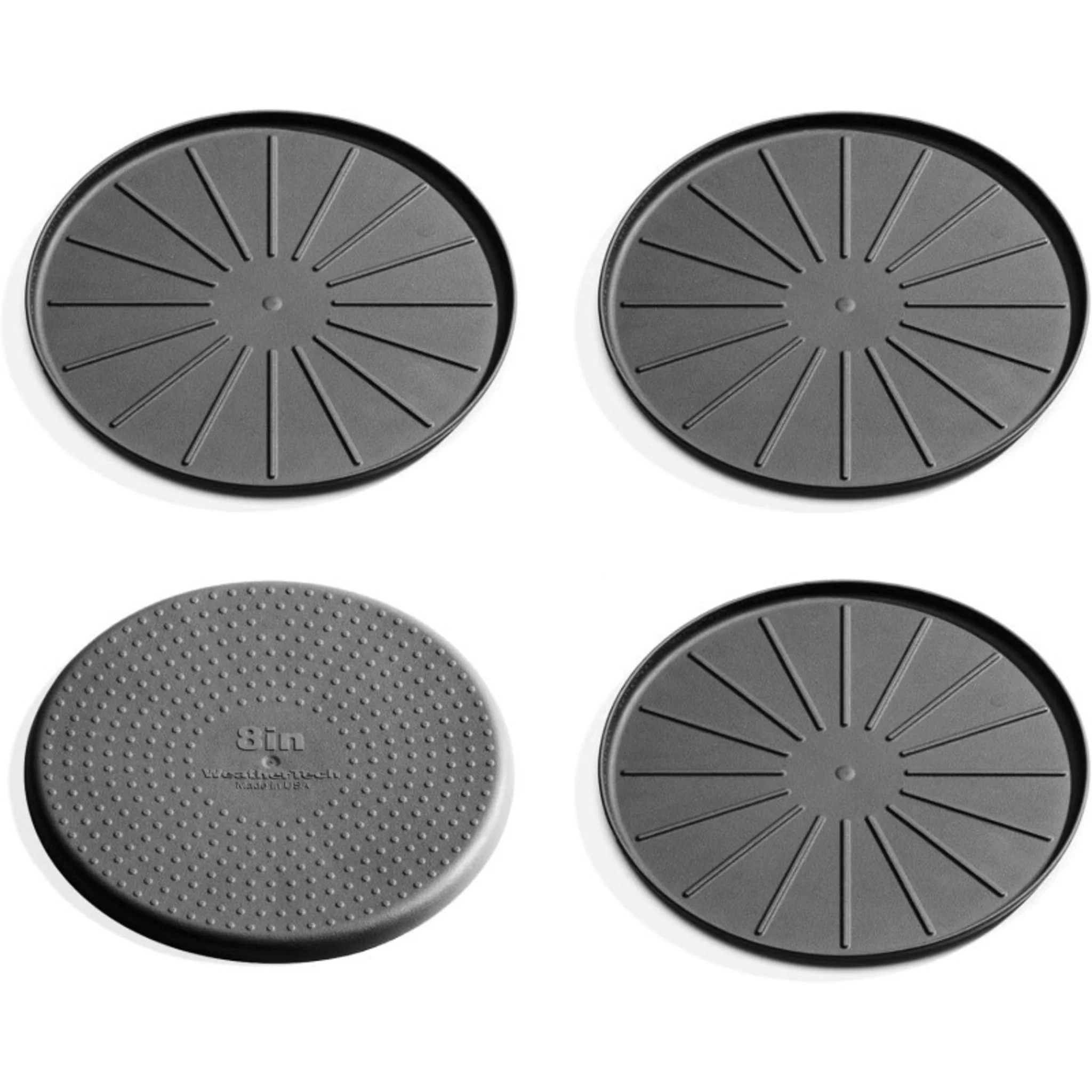 8 INCH ROUND COASTERS SET - (BLACK) - Image 2
