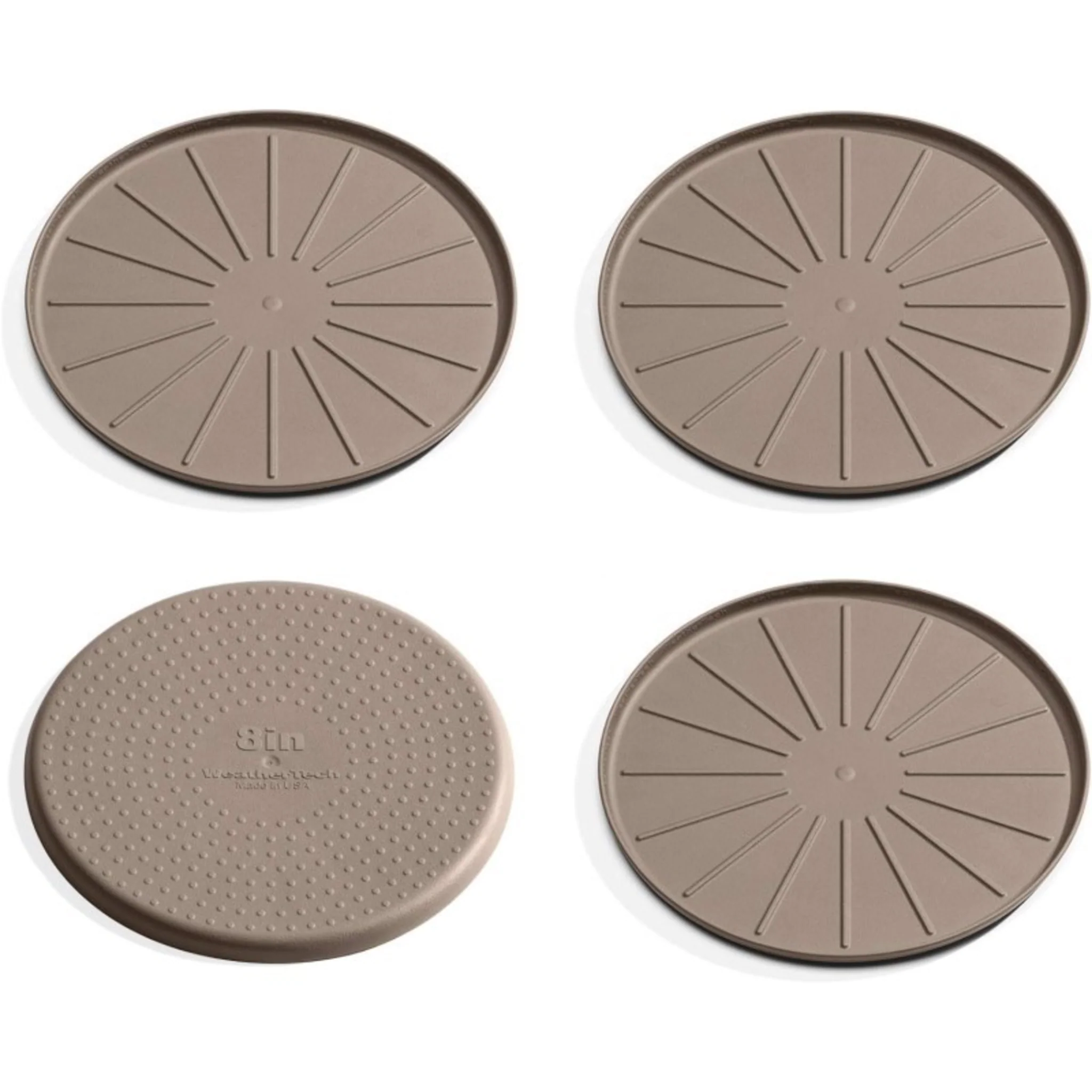 8 INCH ROUND COASTERS SET - (TAN) - Image 2
