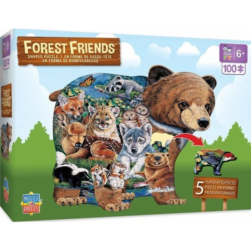 SHAPED FOREST FRIENDS KIDS PUZZLE