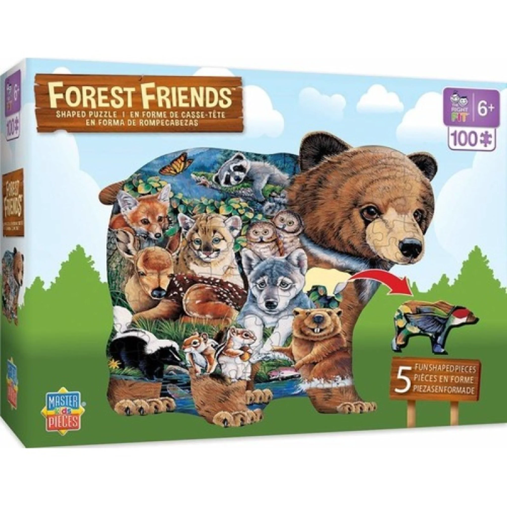 SHAPED FOREST FRIENDS KIDS PUZZLE - Image 2