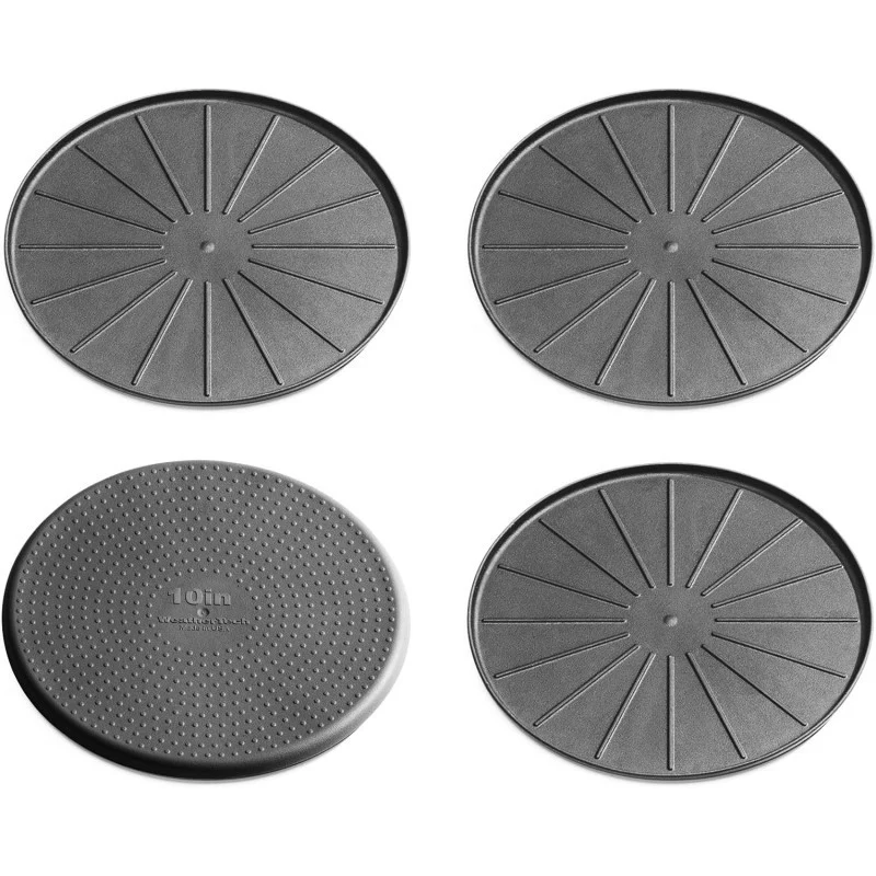 10 INCH ROUND COASTERS SET - (BLACK)