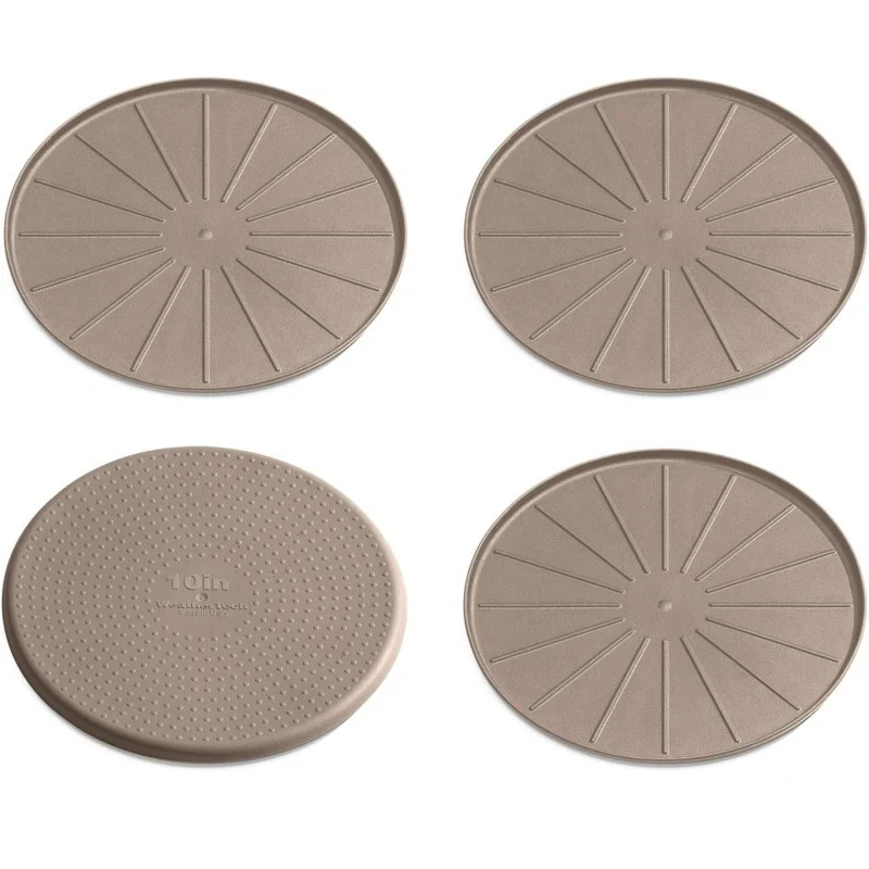 10 INCH ROUND COASTERS SET - (TAN)