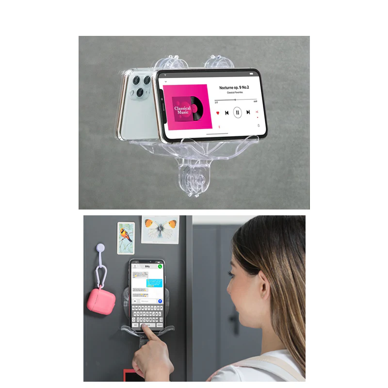 MIRRORFONE UNIVERSAL PORTABLE CELL PHONE HOLDER - (SUCTION MOUNTED)