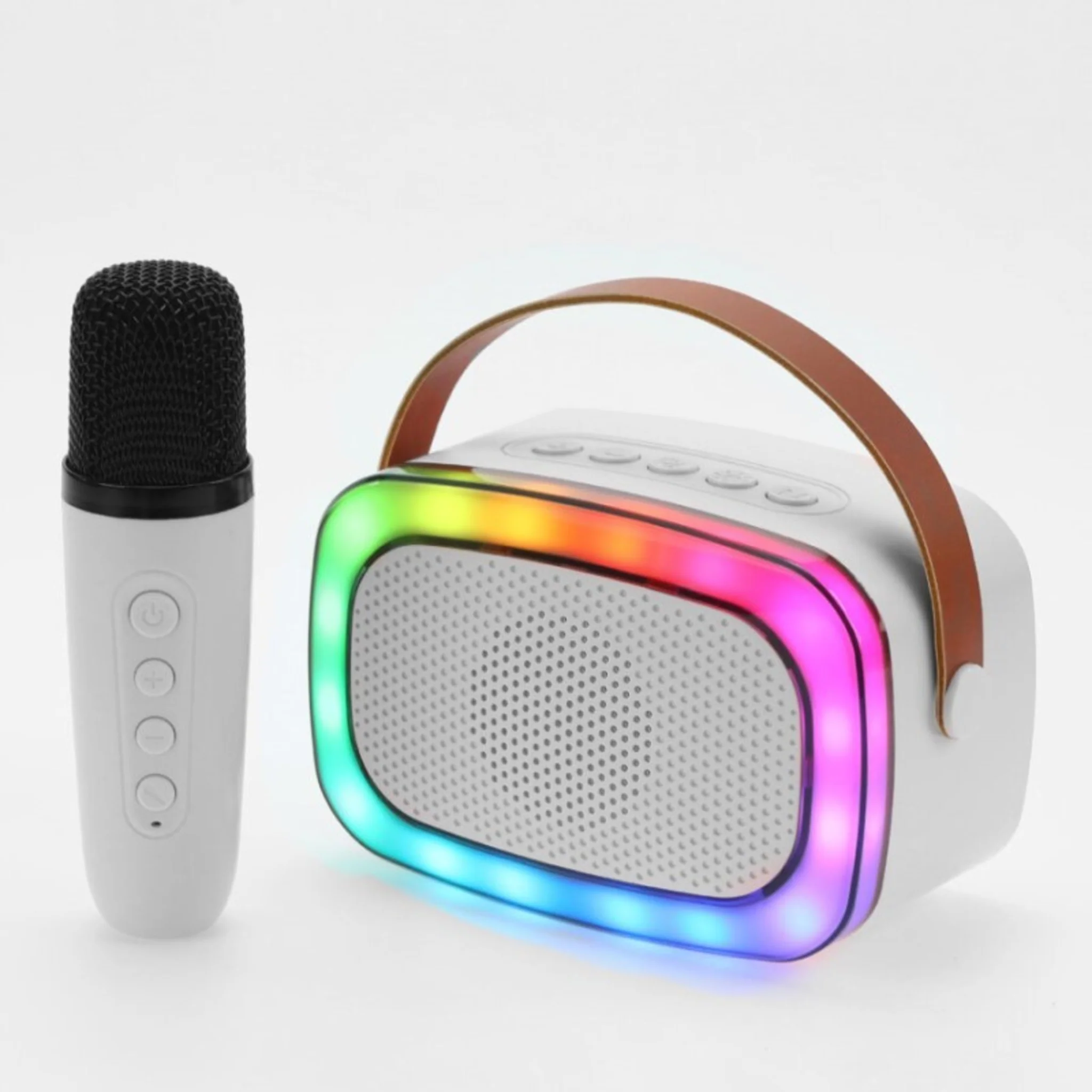 IQ SOUND KARAOKE SPEAKER WITH MIC - (WHITE) - Image 2