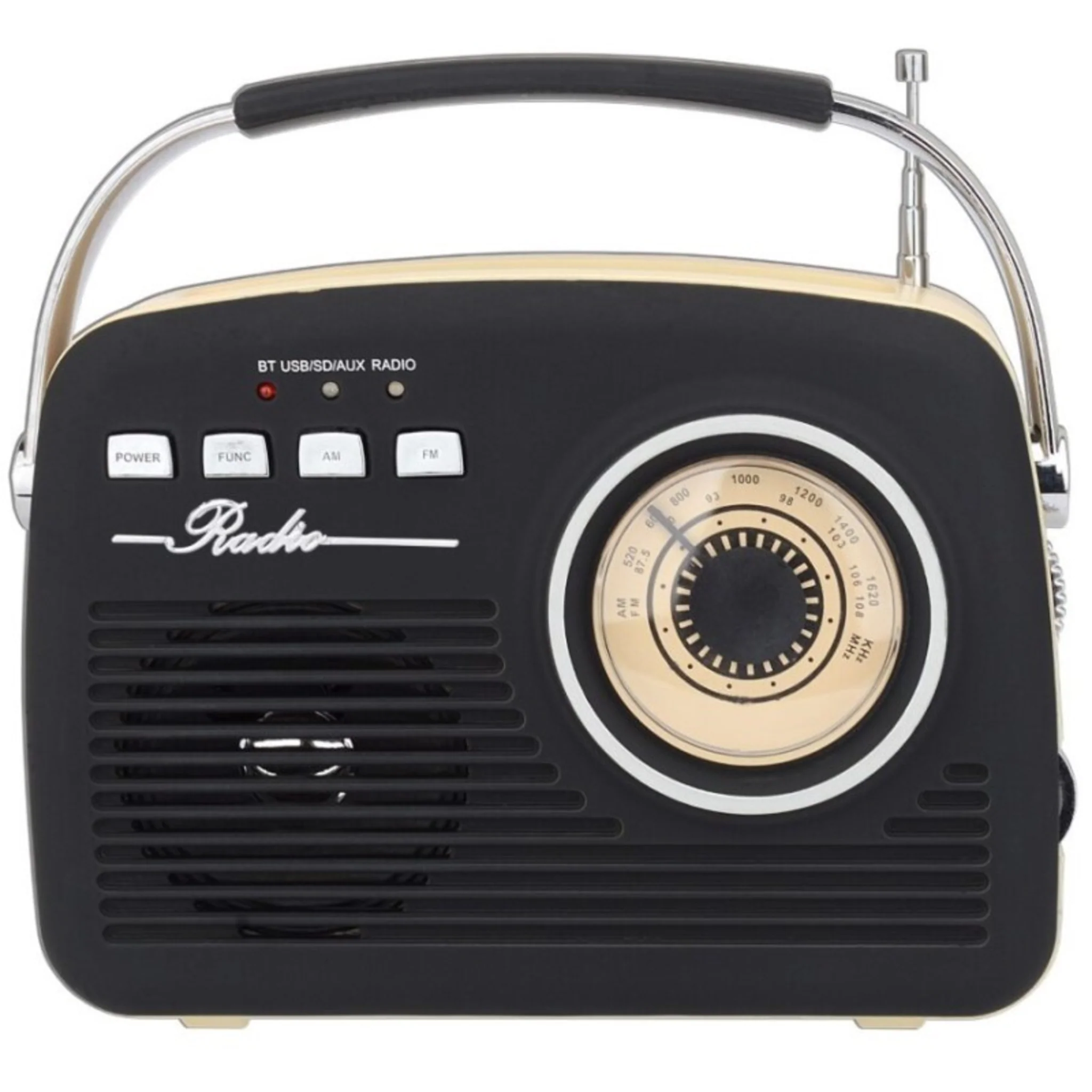VINTAGE BLUETOOTH SPEAKER - (BLACK) - Image 2
