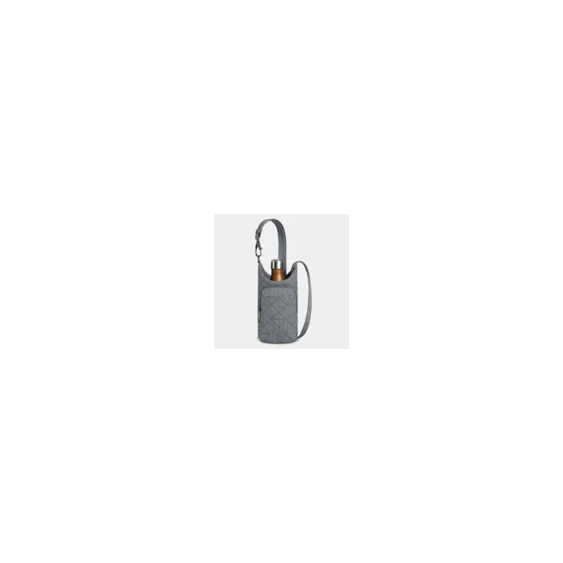 BOHO ANTI-THEFT INSULATED WATER BOTTLE TOTE- GRAY HEATHER