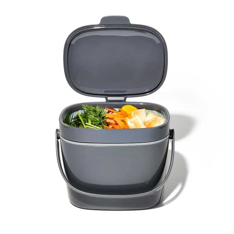 GG EASY-CLEAN COMPOST BIN - CHARCOAL - 1.75GAL/6.62L