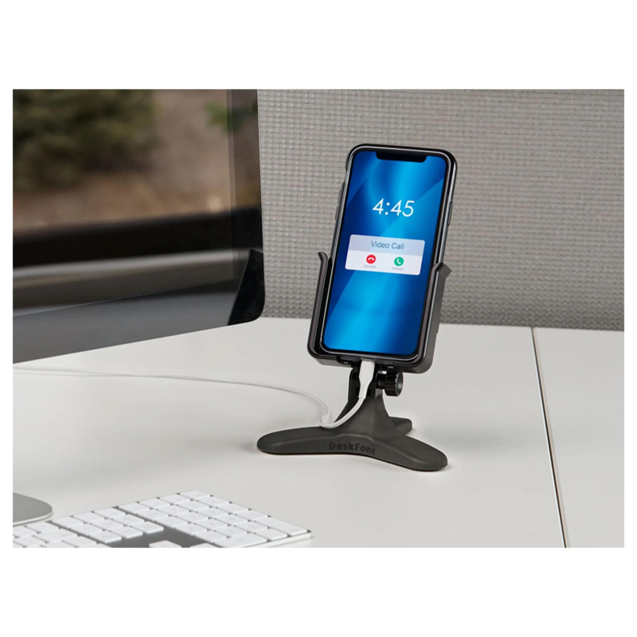 DESKFONE XL DESKTOP CELL PHONE HOLDER - (BLACK) - Image 2