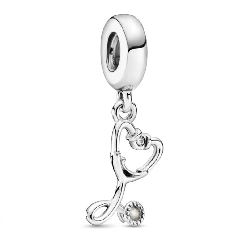 STETHOSCOPE HEART DANGLE CHARM