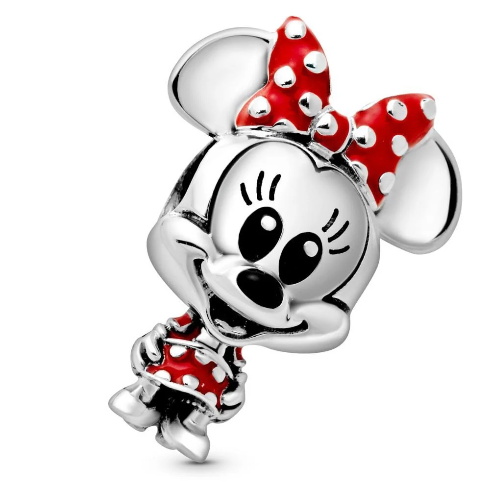 DISNEY MINNIE MOUSE DOTTED DRESS & BOW CHARM
