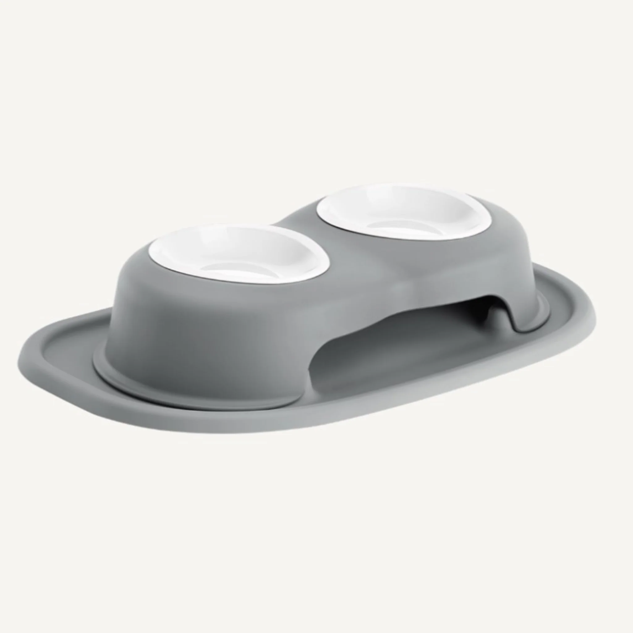 DOUBLE HIGH PET FEEDING SYSTEM - (DARK GRAY) - Image 2