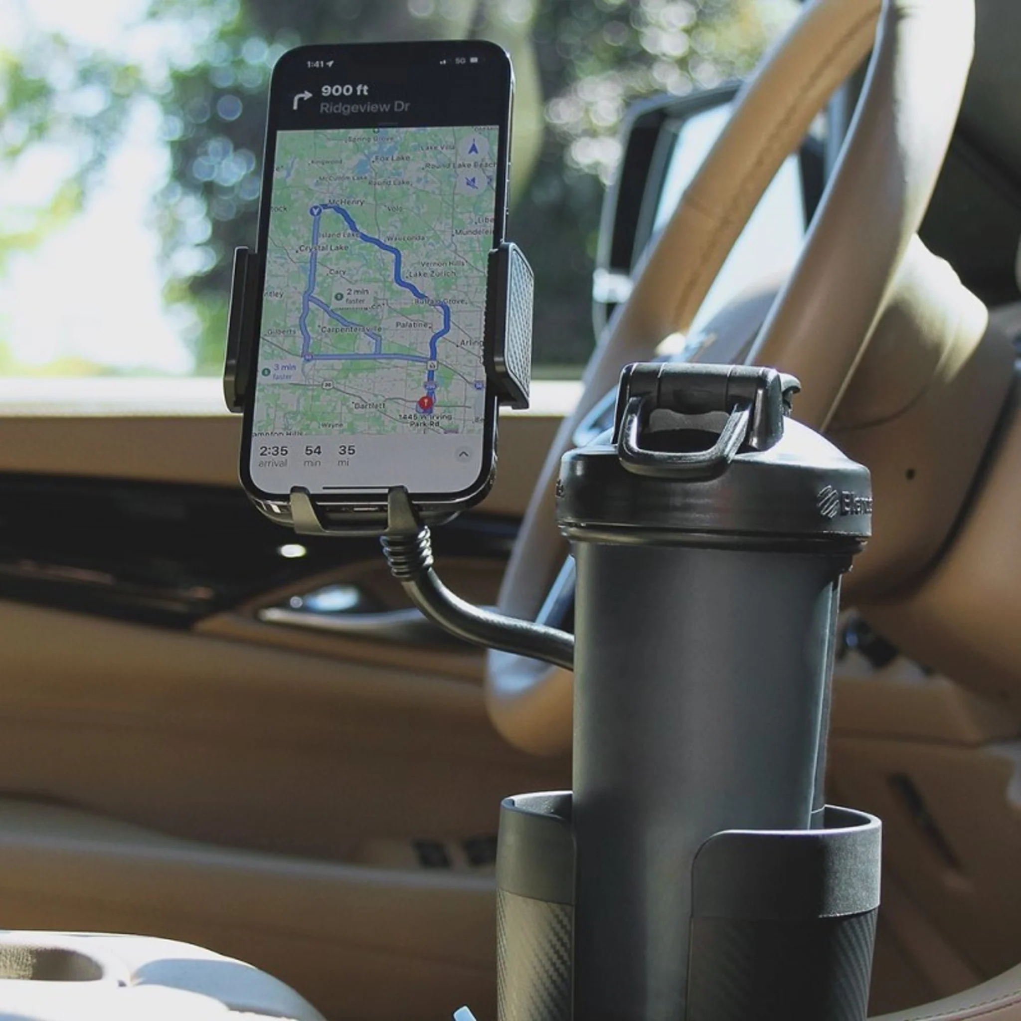 CUPCARGO PRO 2 IN 1 CUP HOLDER EXPANDER WITH PHONE MOUNT - Image 2