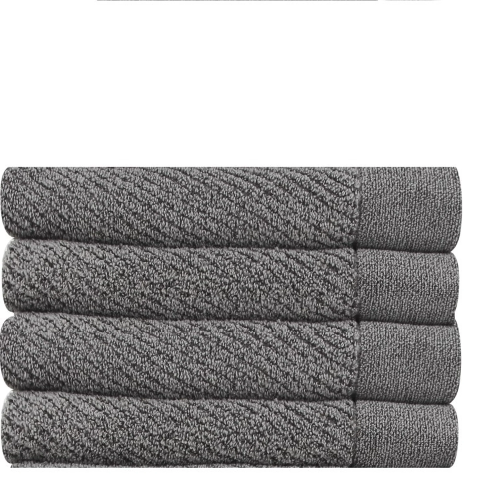 TAILORED 4PCS SET HAND TOWEL - (GREY) - Image 3