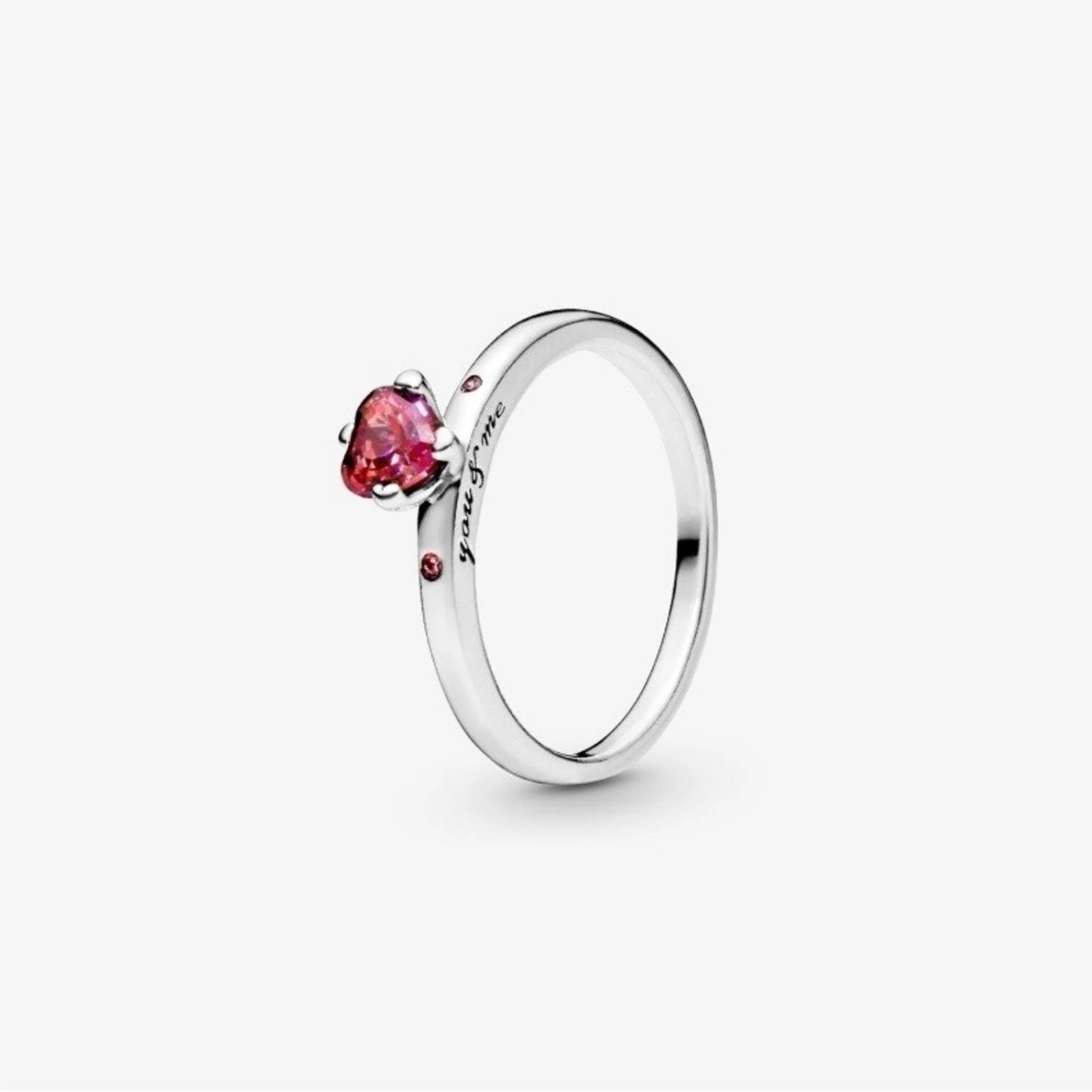 SPARKLING RED HEART RING, SIZE 8.5 - Image 2