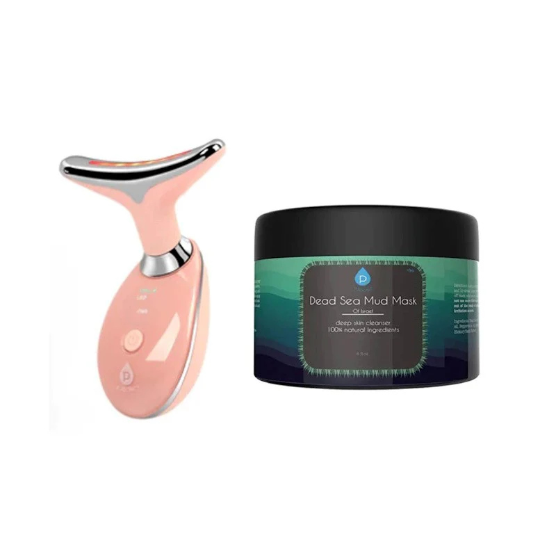 7‑IN‑1 LED LIGHT THERAPY BEAUTY WAND WITH EMS LIFT + DEAD‑SEA MUD MASK 8 O