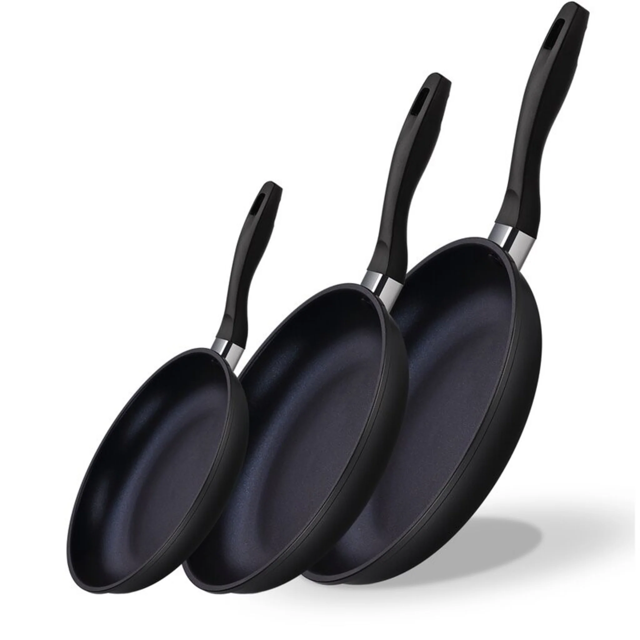 3 - PIECE NON STICK ALUMINUM FRYING PAN SET - Image 2