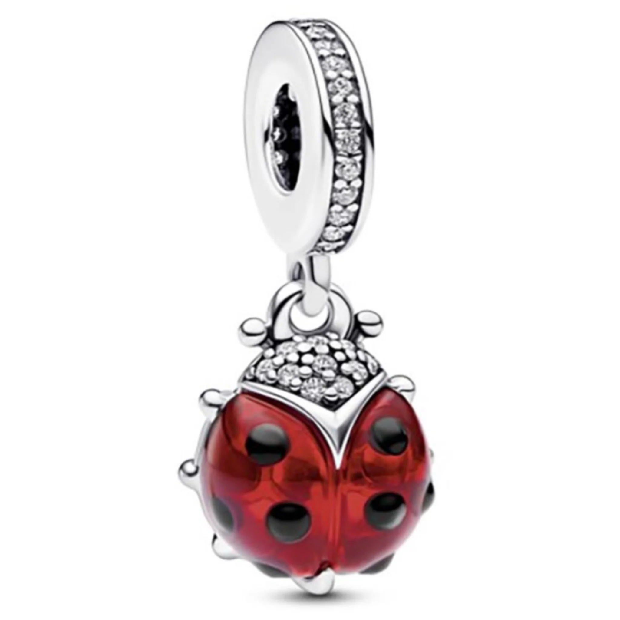 RED LADYBIRD DANGLE CHARM - Image 2