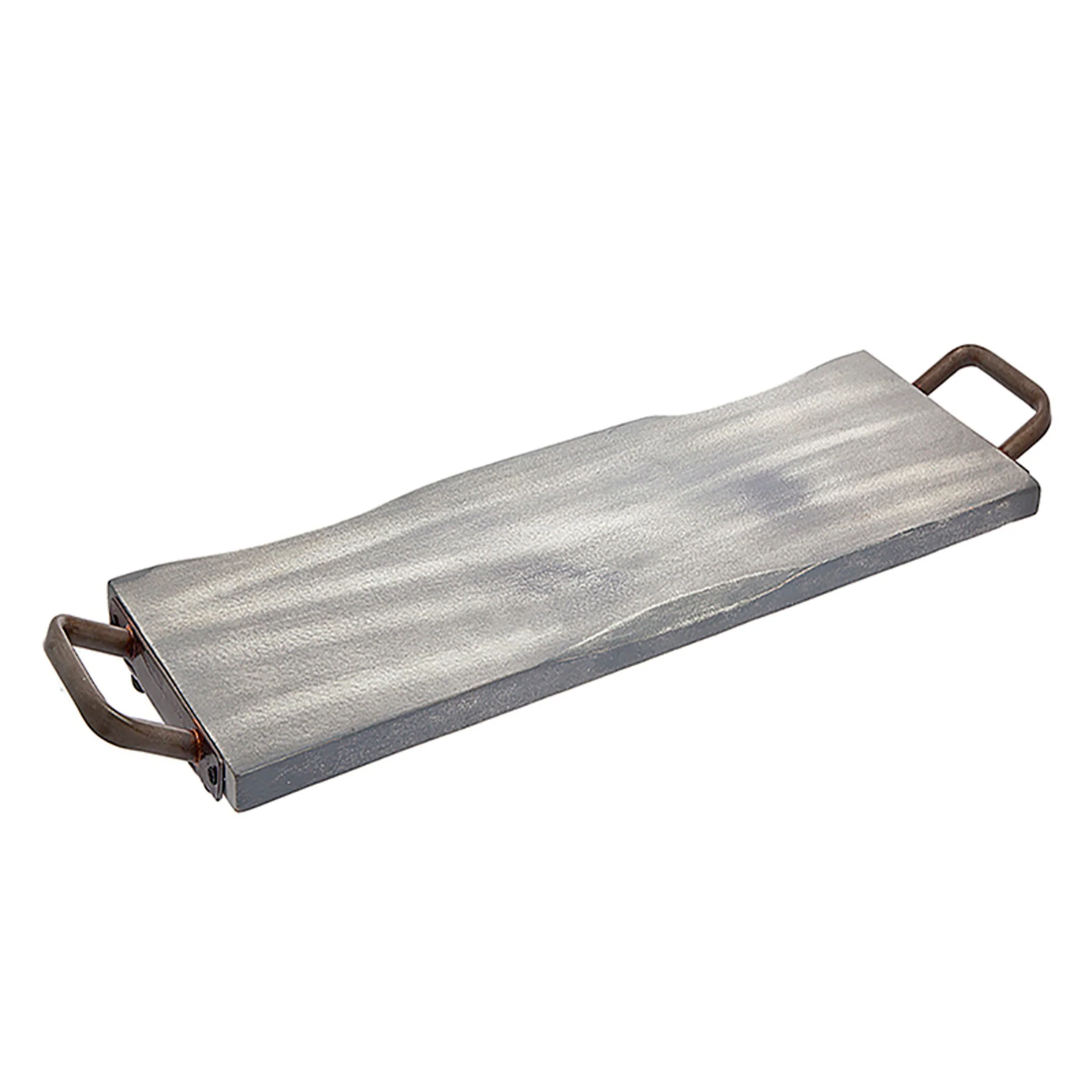 26 - INCH WOOD METAL TRAY - (GREY WASH) - Image 2