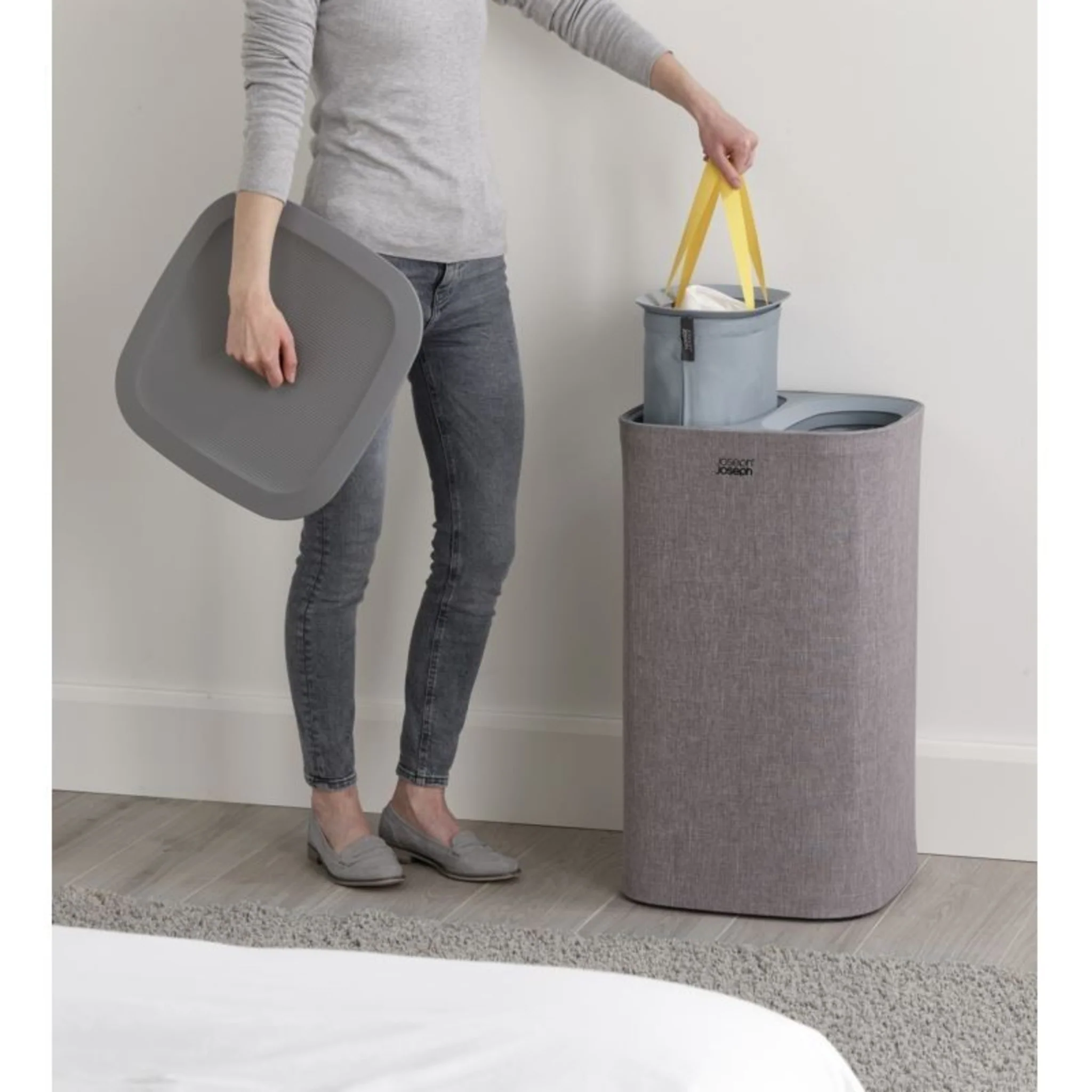 TOTA 60-LITER LAUNDRY SEPARATION BASKET - (GREY) - Image 2