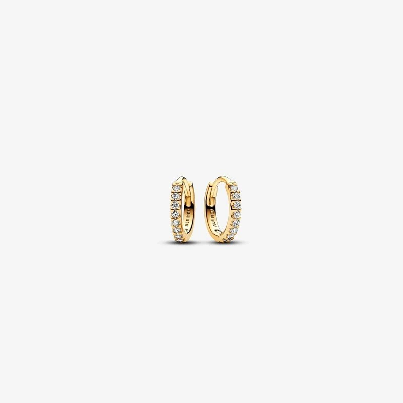SPARKLING HUGGIE HOOP EARRINGS