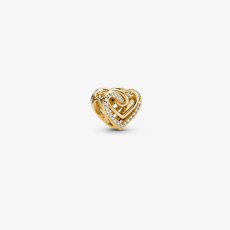 SPARKLING ENTWINED HEARTS CHARM