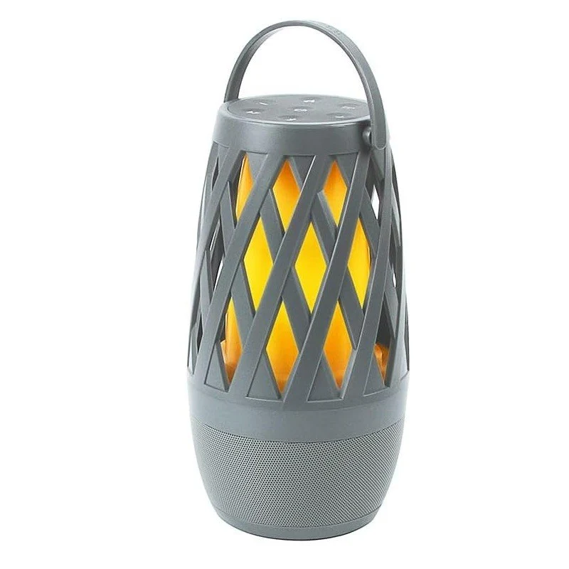 TIKITUNES PRO PORTABLE BLUETOOTH 10-WATT SPEAKER WITH LED FLAME LIGHT - (GRAPHITE)