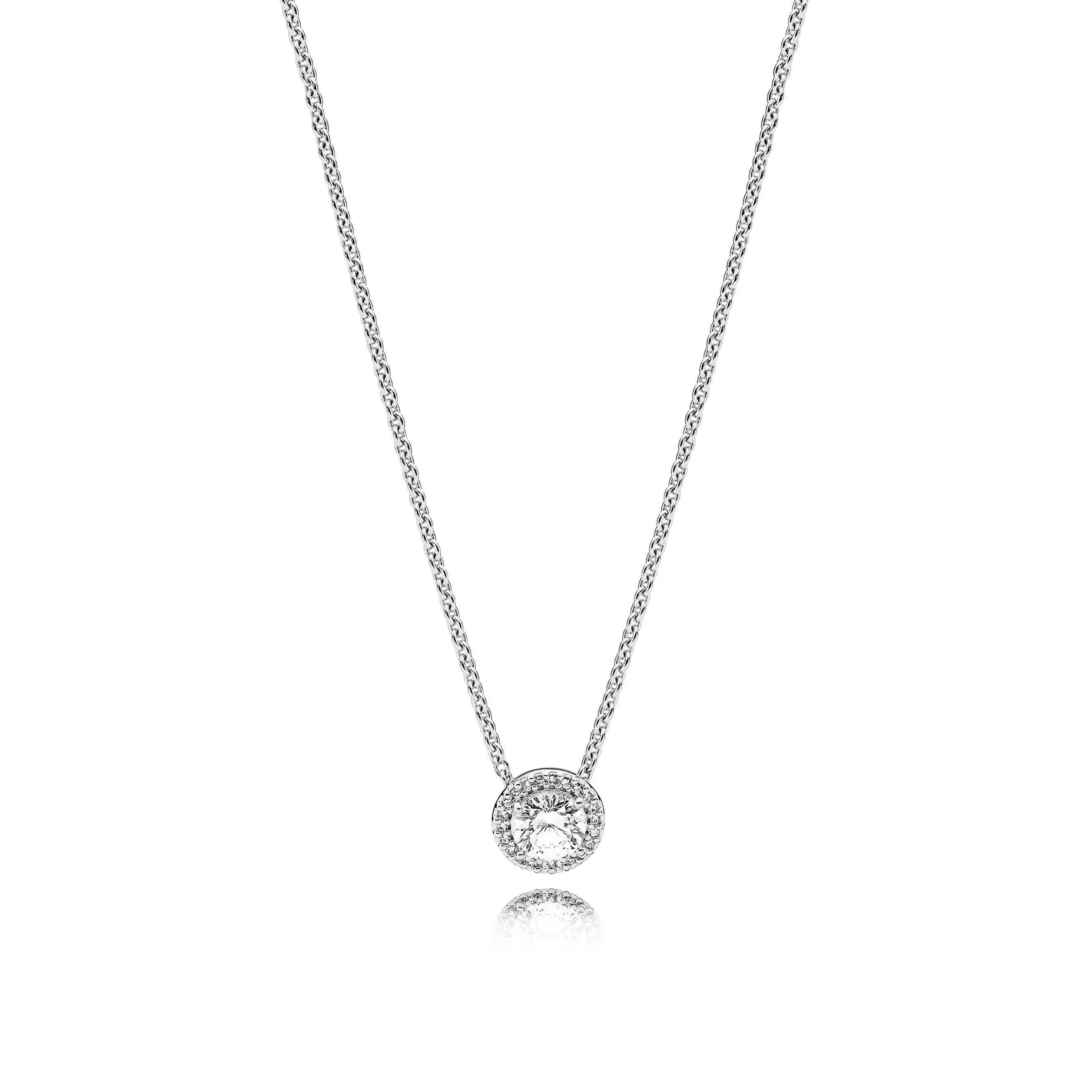 ROUND SPARKLE HALO NECKLACE