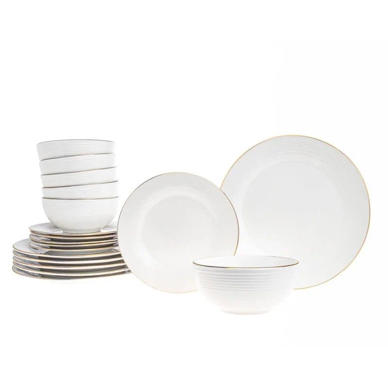 SABA PORCELAIN GOLD 18PCS DINNERWARE SET