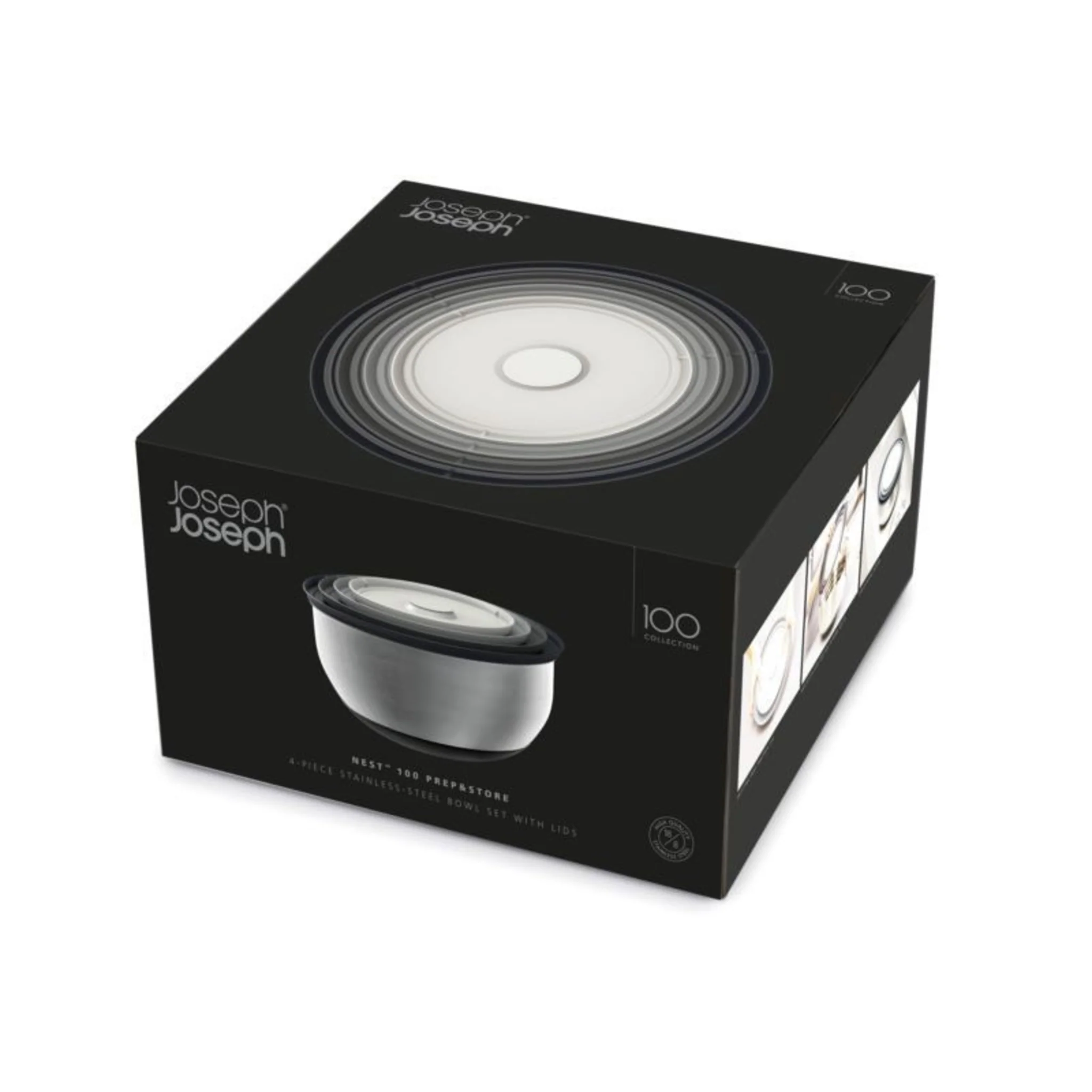 NEST PREP & STORE STAINLESS STEEL BOWL SET WITH LIDS - (8 PIECE) - Image 2
