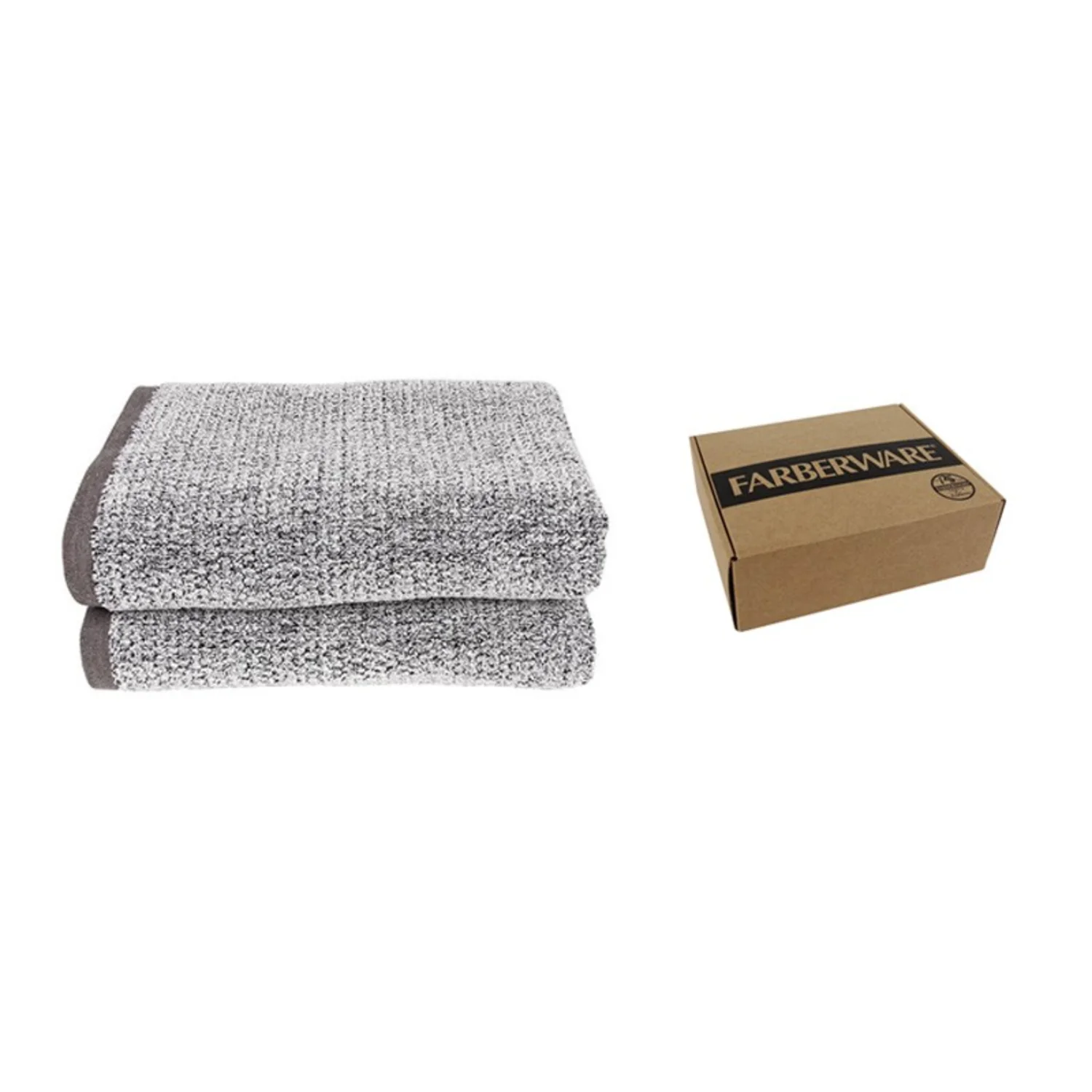 SIGNATURE 2PCS SET BATH TOWEL - (GREY) - Image 2