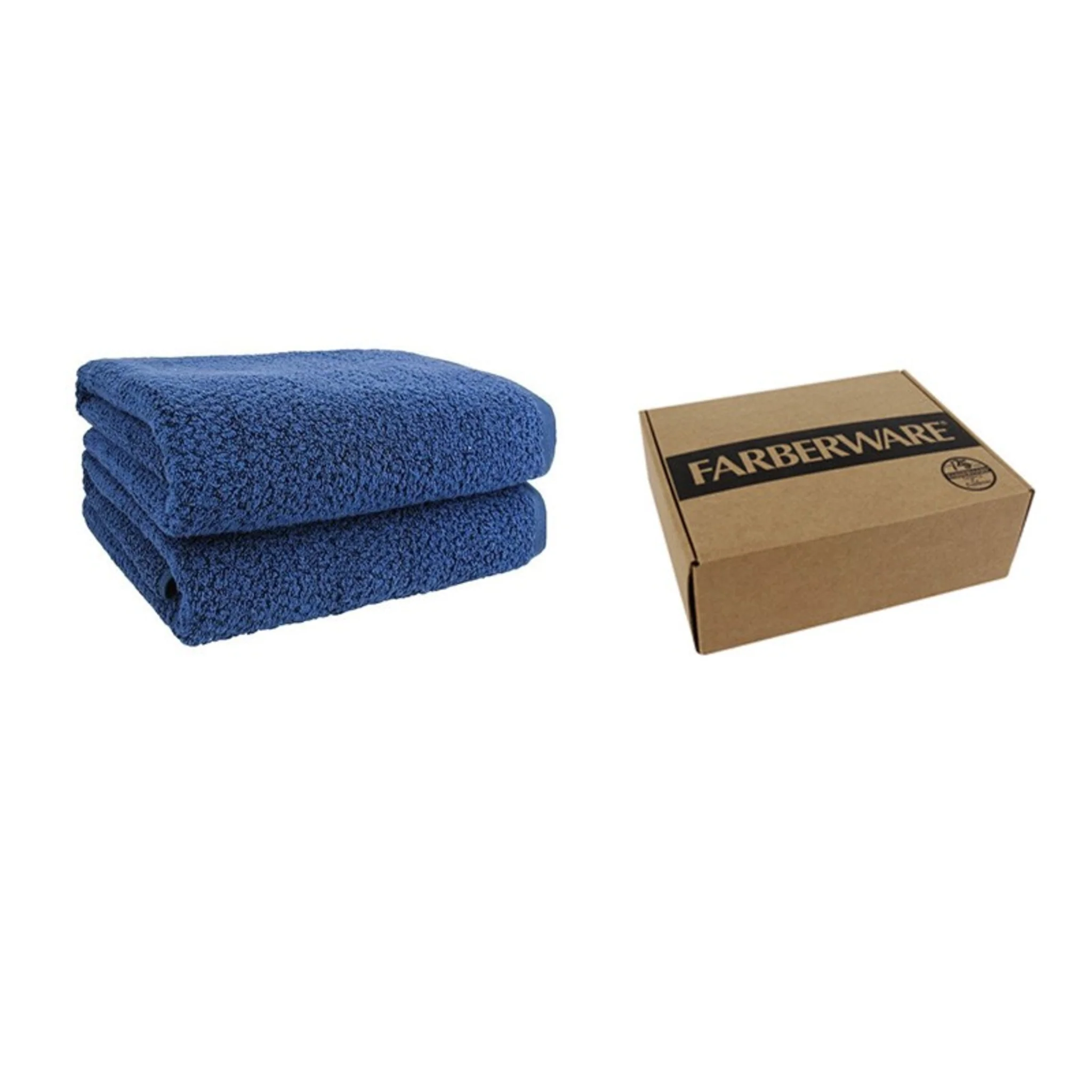 SIGNATURE 2PCS SET BATH TOWEL - (NAVY BLUE) - Image 2