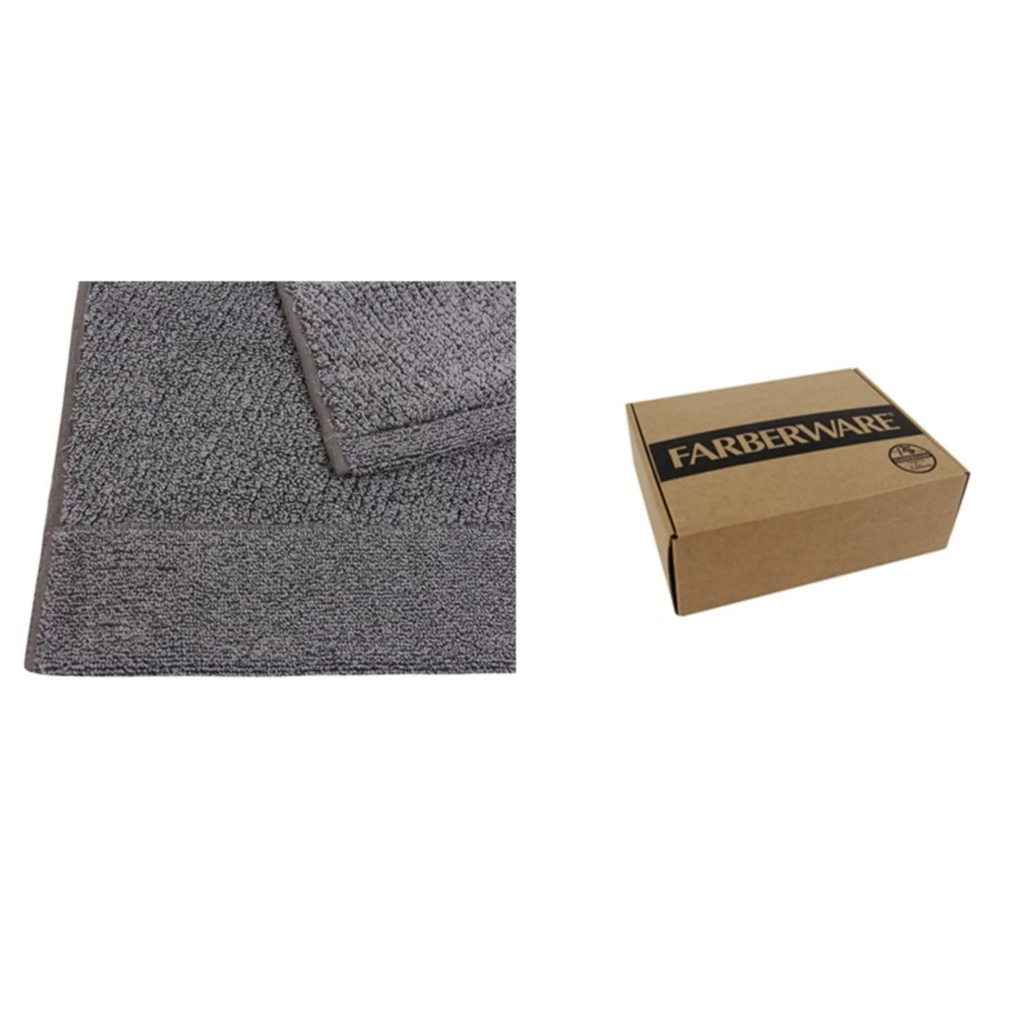 TAILORED 2PCS SET BATH TOWEL - (CHARCOAL) - Image 2