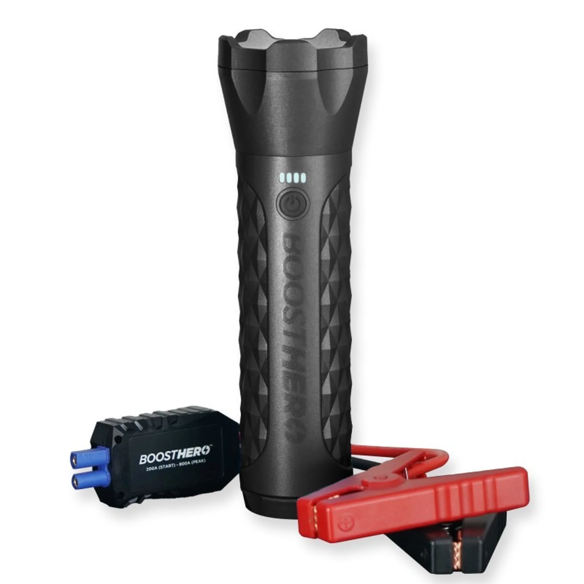 BOOSTHERO VEHICLE JUMP STARTER, FLASHLIGHT & POWER BANK - (BLACK METALLIC) - Image 2