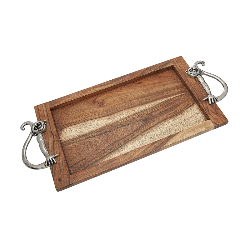 MONKEY HANDLE WOOD TRAY