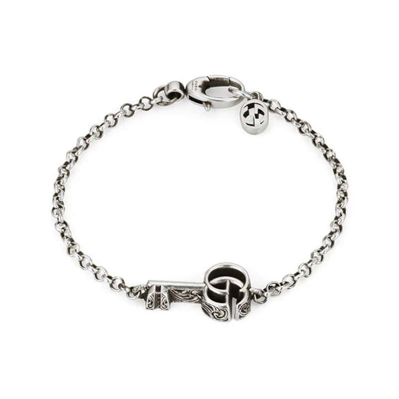 G DOUBLE G KEY BRACELET - (STERLING SILVER)