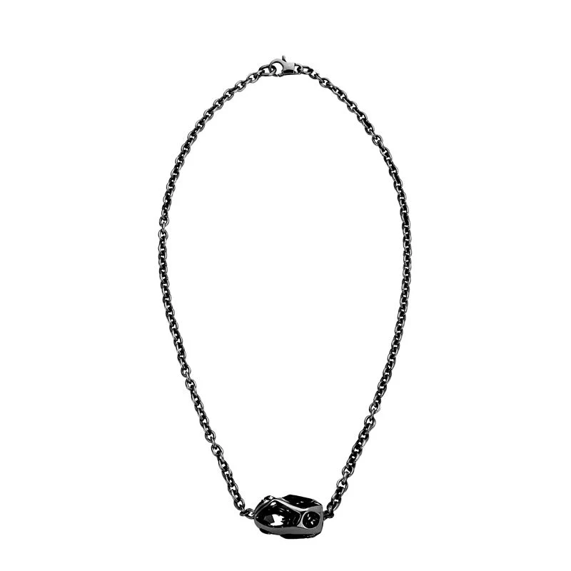 ATELIER SWAROVSKI  CRYSTAL BEAD SINGLE NECKLACE JET