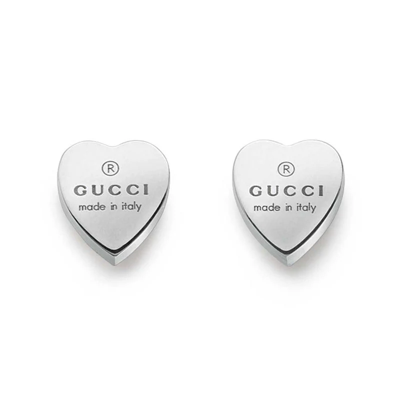 ENGRAVED HEART STUD EARRINGS