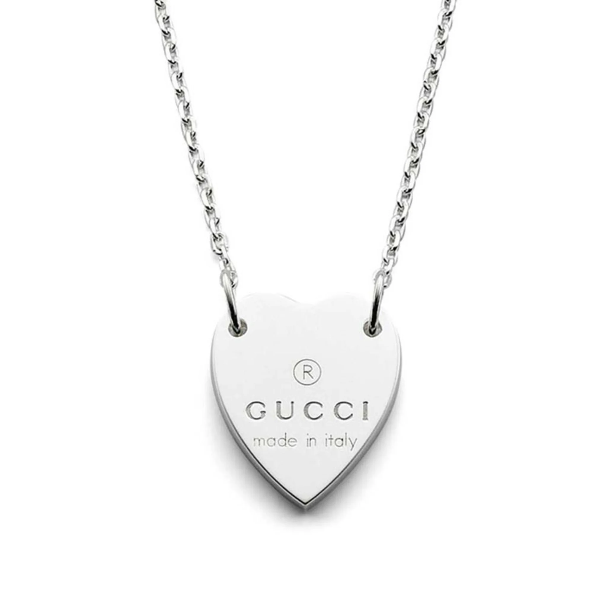 NECKLACE TRADEMARK HEART PENDANT IN STERLING SILVER - Image 2