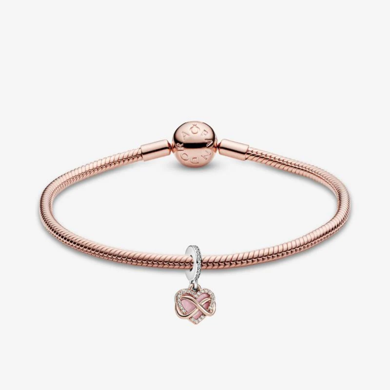 SPARKLING INFINITY HEART BRACELET - (SIZE 7.5)