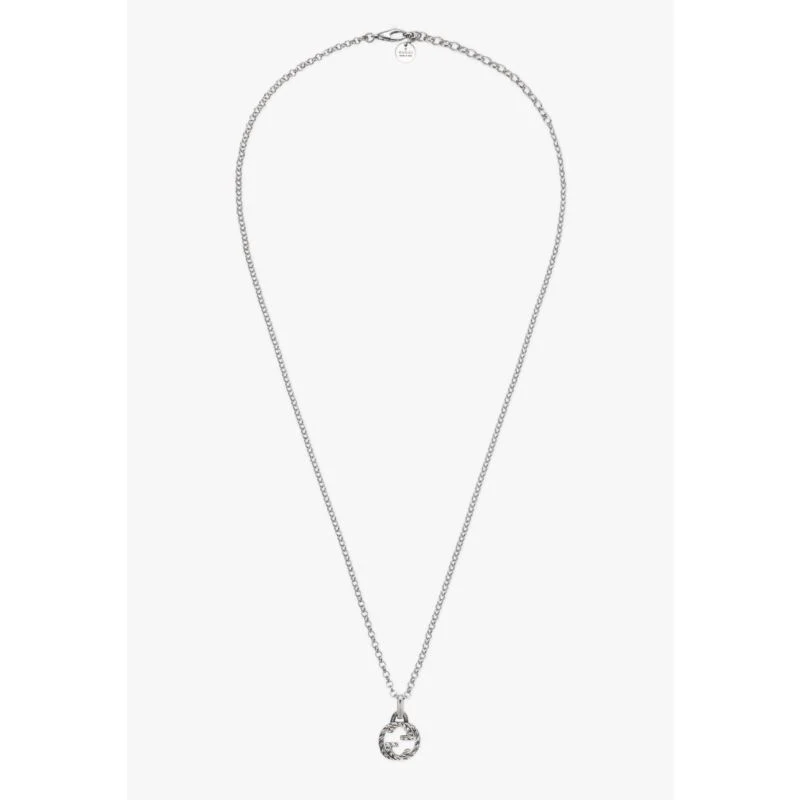 LADIES INTERLOCKING G PENDANT NECKLACE