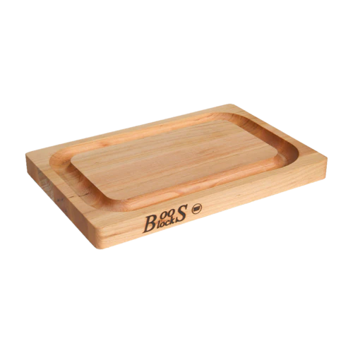 JOHN BOOS MAPLE CUTTING BOARD WITH JUICE GROOVE & EASED CORNERS