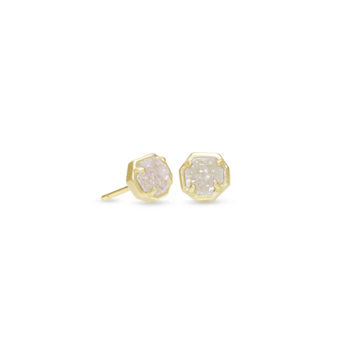 KENDRA SCOTT NOLA STUD EARRINGS IN IRIDESCENT DRUSY