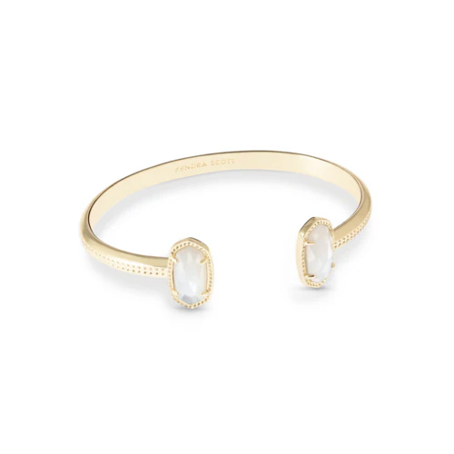 KENDRA SCOTT ELTON CUFF BRACELET IN IVORY MOTHER-OF-PEARL