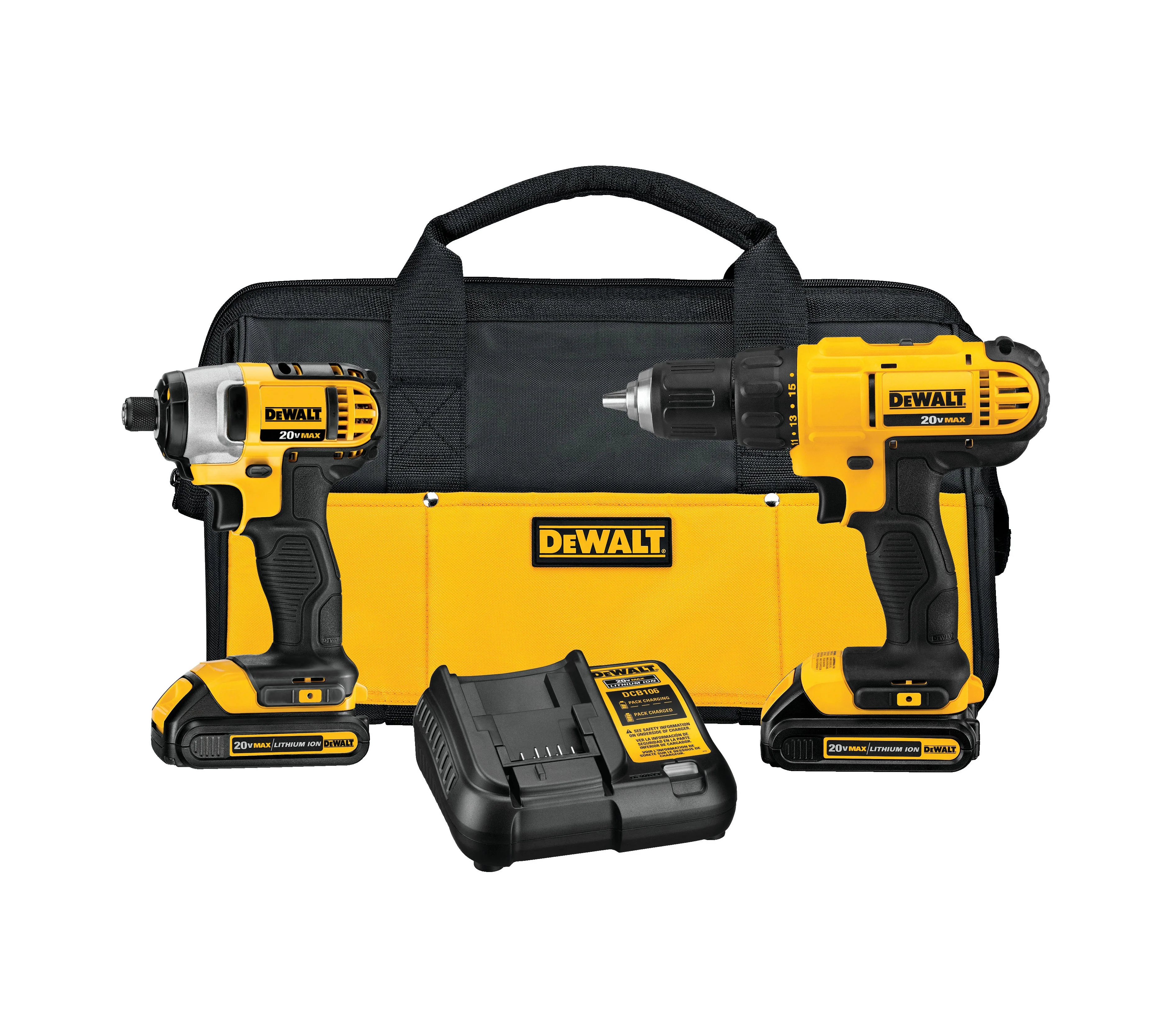 20V MAX LITHIUM-ION 2-TOOL COMBO - DRILL/DRIVER & IMPACT DRIVER - Image 2
