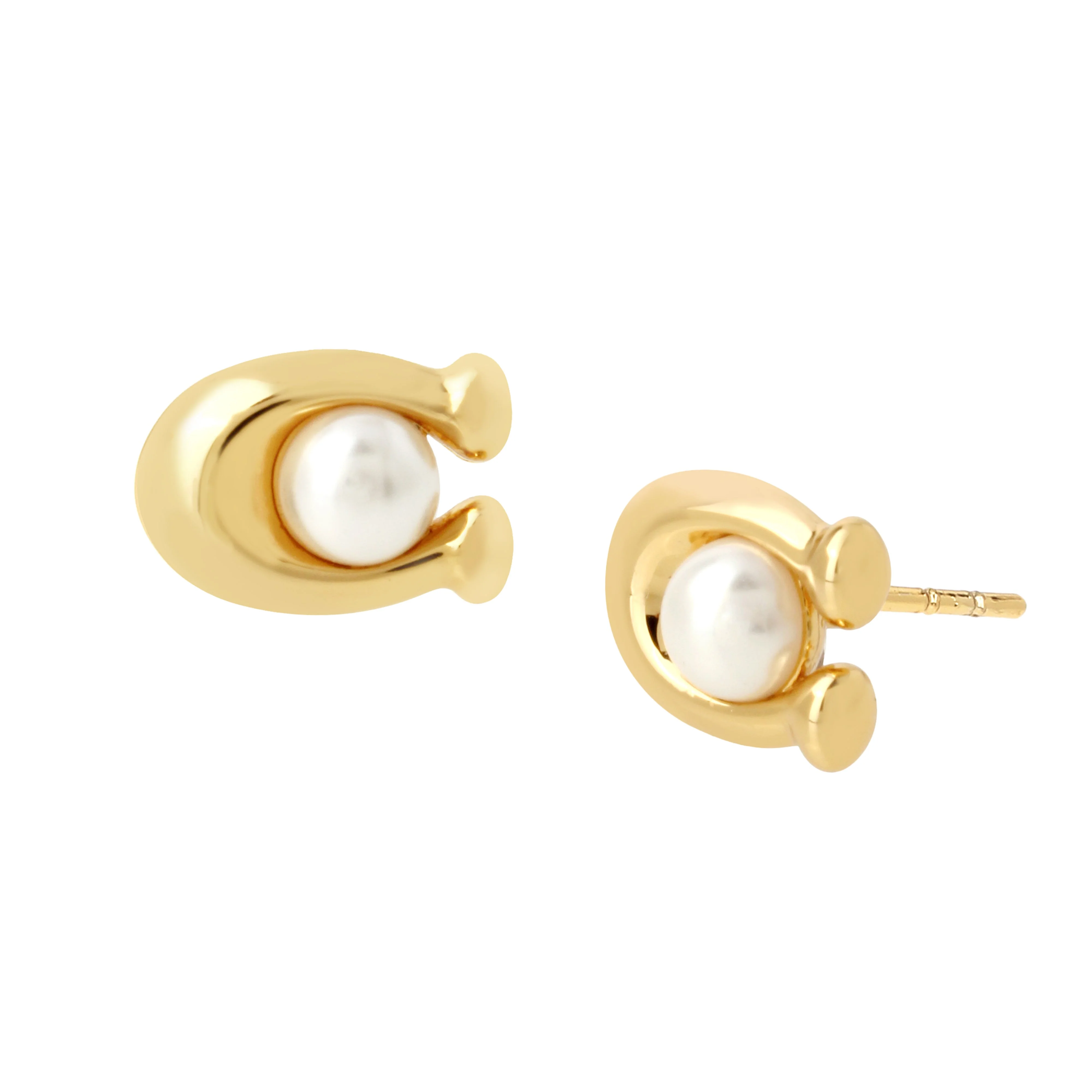PEARL SIGNATURE C STUD EARRINGS - Image 2