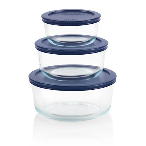 6PC SIMPLY STORE ROUND GLASS STORAGE SET