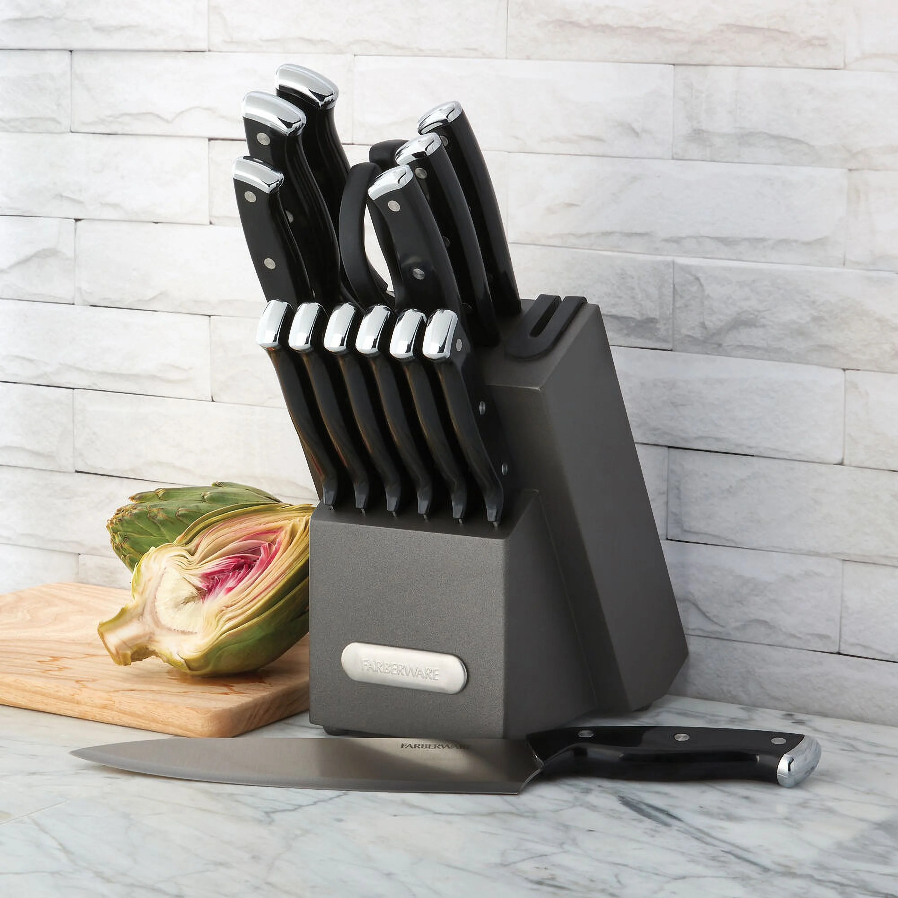 EDGEKEEPER 14PC TRIPLE-RIVET KNIFE BLOCK SET - Image 2
