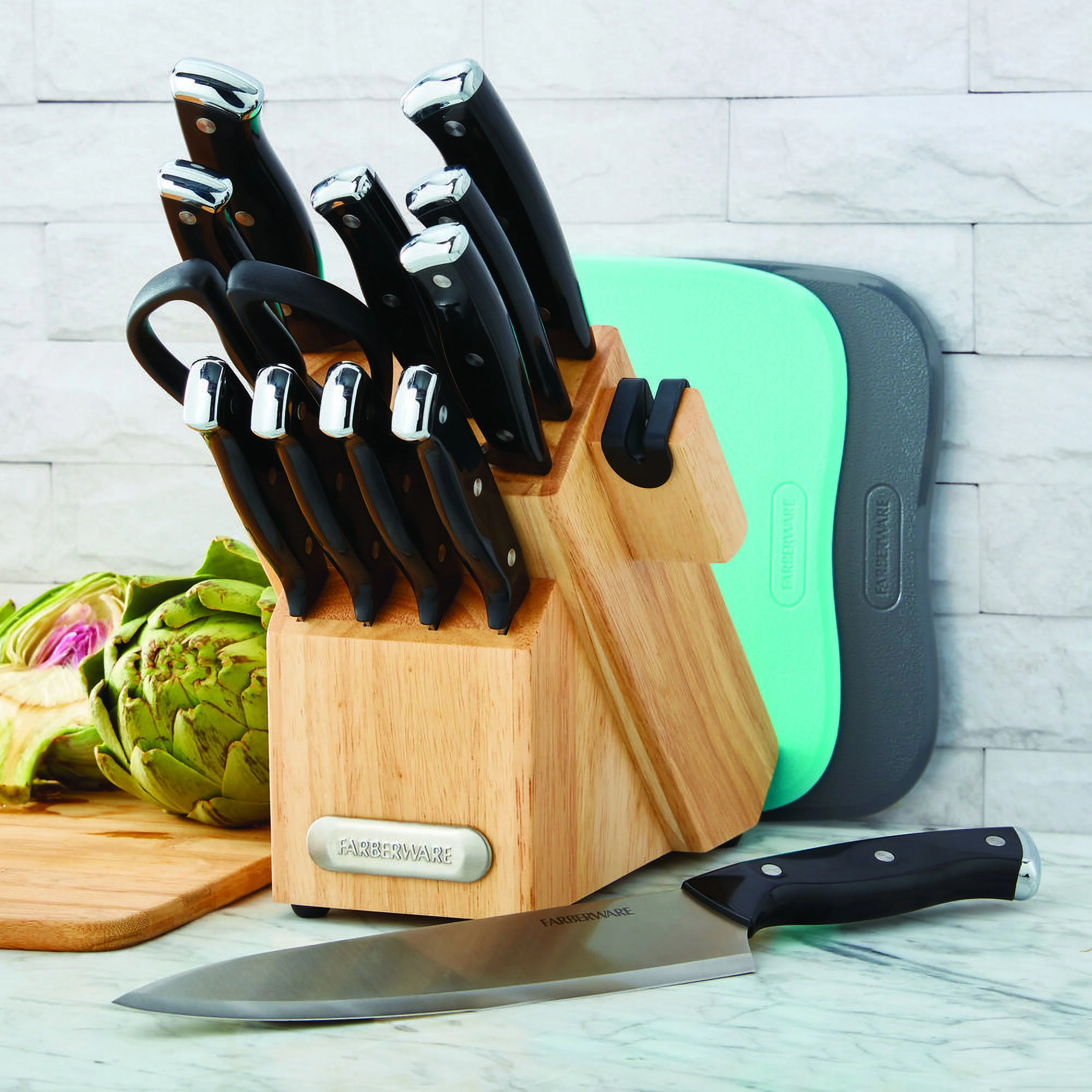 EDGEKEEPER 14PC TRIPLE-RIVET KNIFE BLOCK SET - Image 2